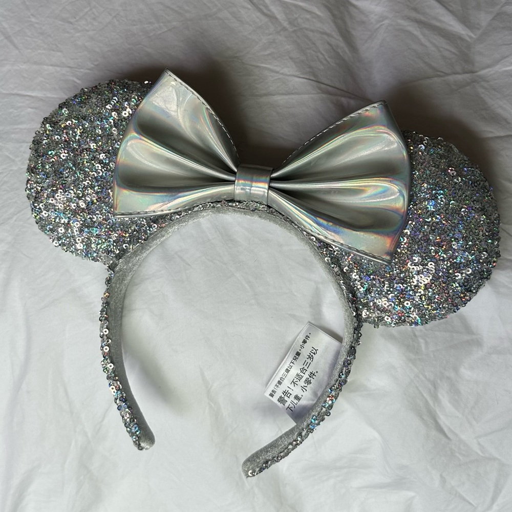 2020 Minnie Ears Disney Parks Magic Mirror Cinderella Silver Headband